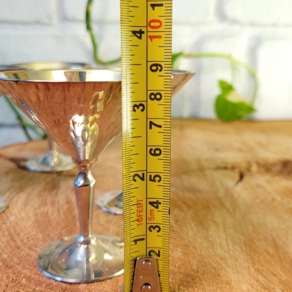 Rare Zodax Metal Aperitif Glasses - Picture 10 of 12